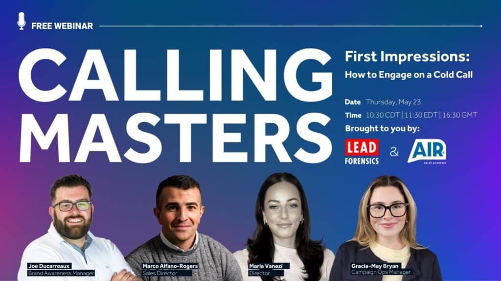 Calling Masters: First Impressions: How to Engage on a Cold Call image