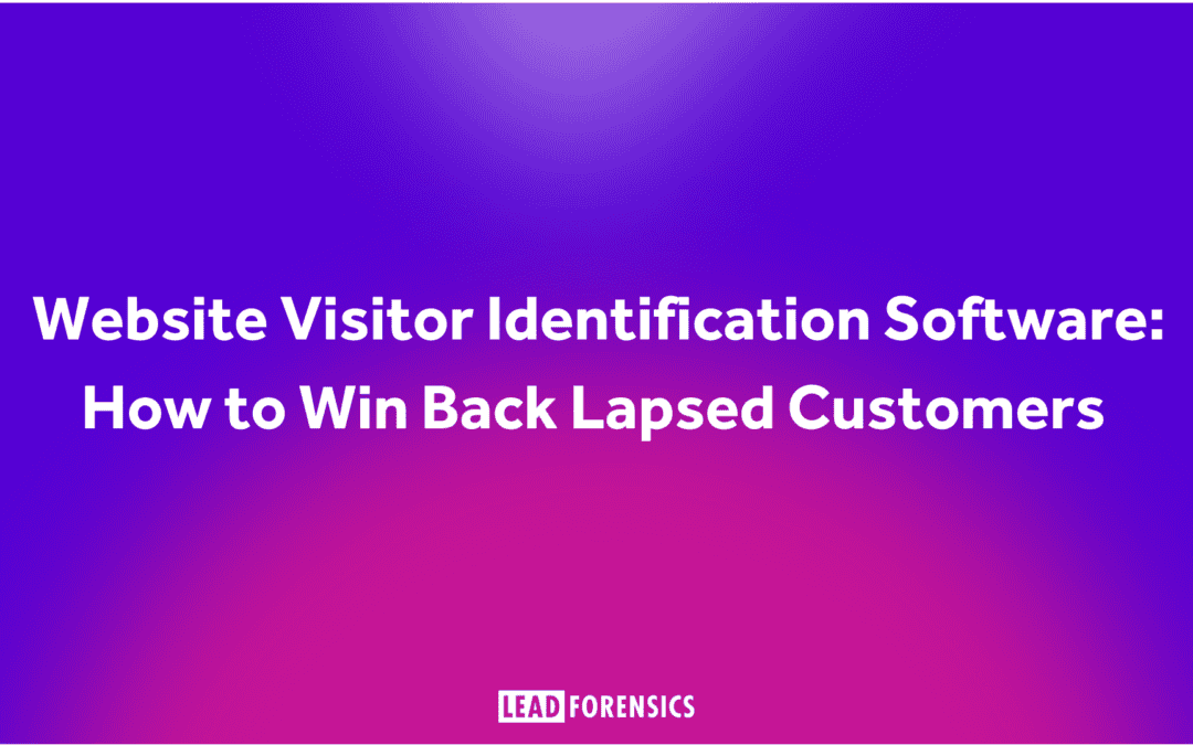 Website Visitor Identification Software: How to Win Back Lapsed Customers